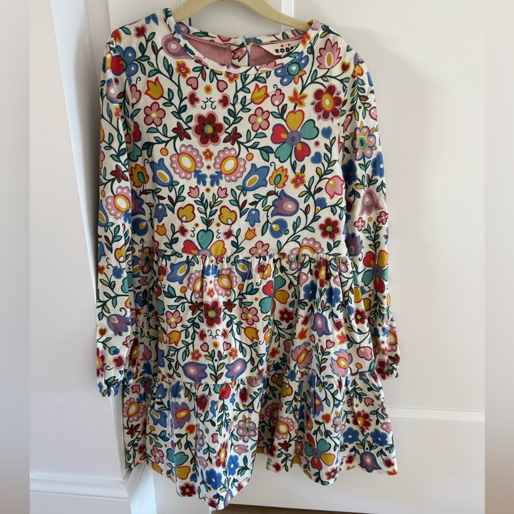 Mini Boden Multicolor Floral Kids Dress